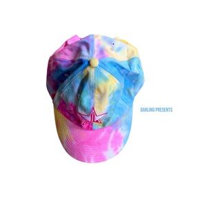 JEFFREE STAR TIE DYE RAINBOW SNAP BACK CAP LIMITED EDITION UNISEX COLOR MULTI
